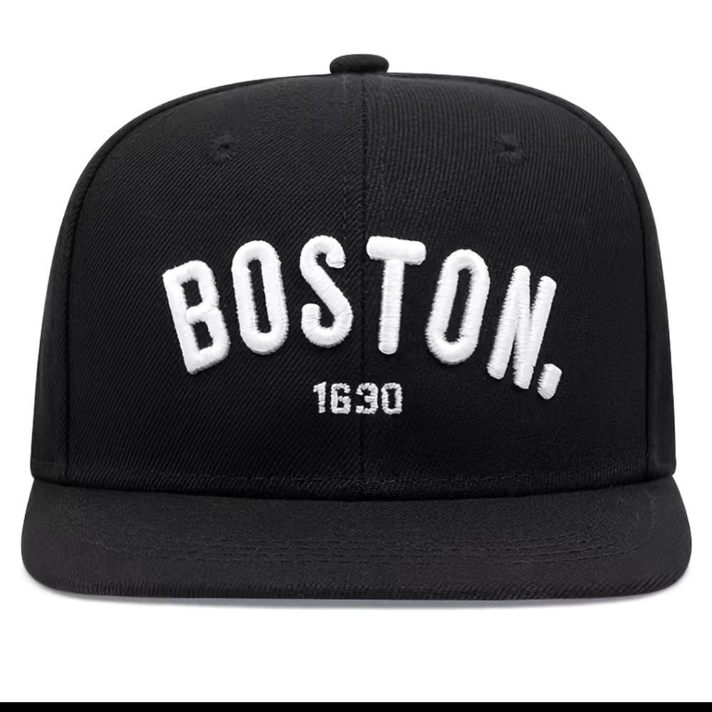 Boston Embroidered Unisex Baseball Cap Color Block Hip Hop Snapback Hats Lightwe